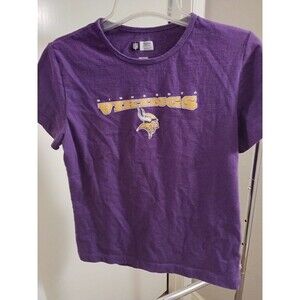 NFL Minnesota Vikings Purple 100% Cotton T-Shirt Size XL Football Team Apparel